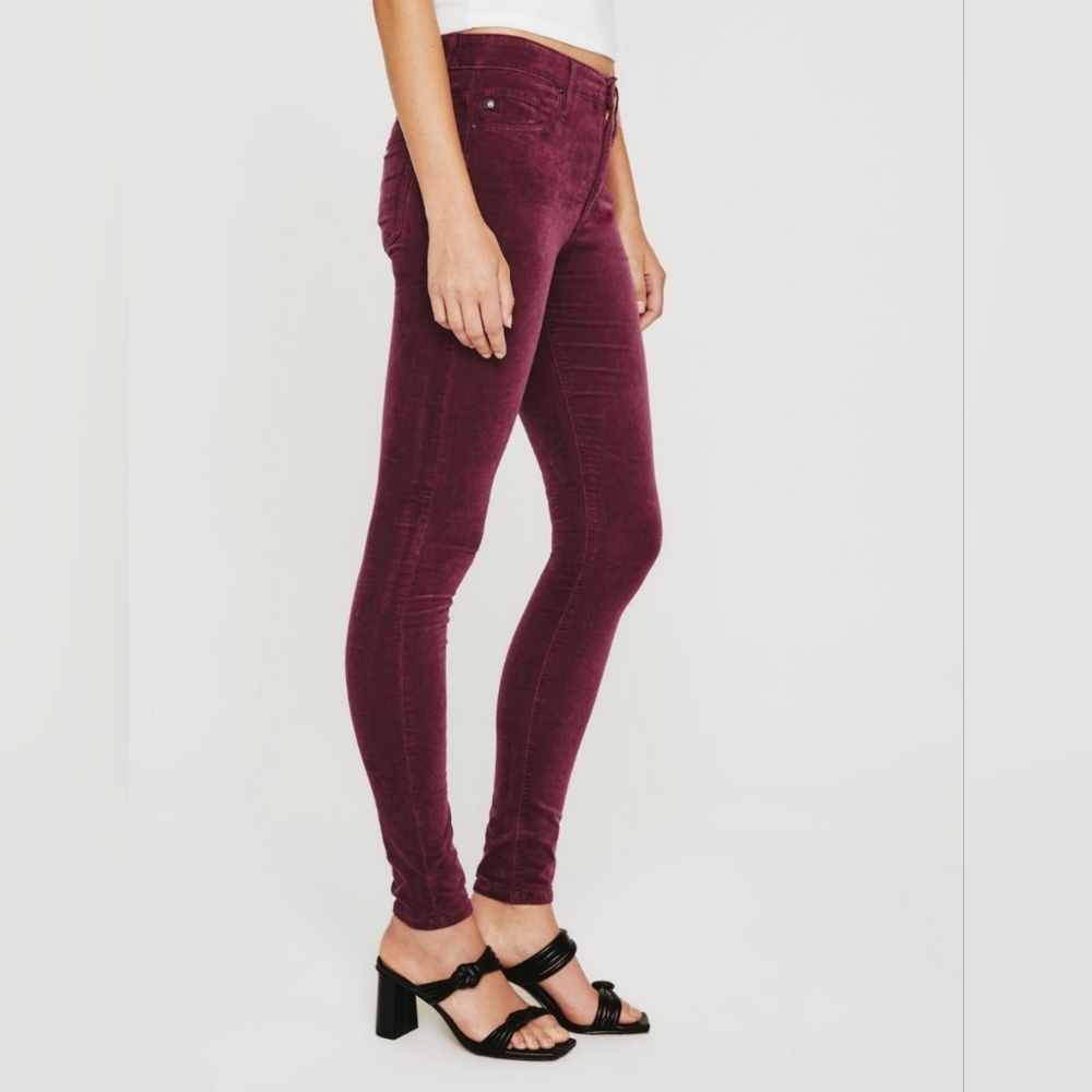 VELVET HIGH-RISE FARRAH SKINNYPANTS